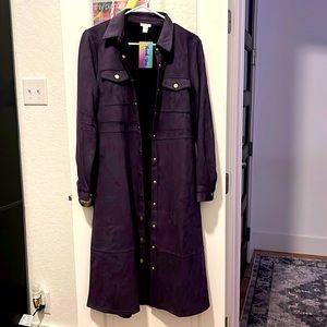 Gorgeous ultrasuede eggplant color dress/jacket! Can be worn either way!